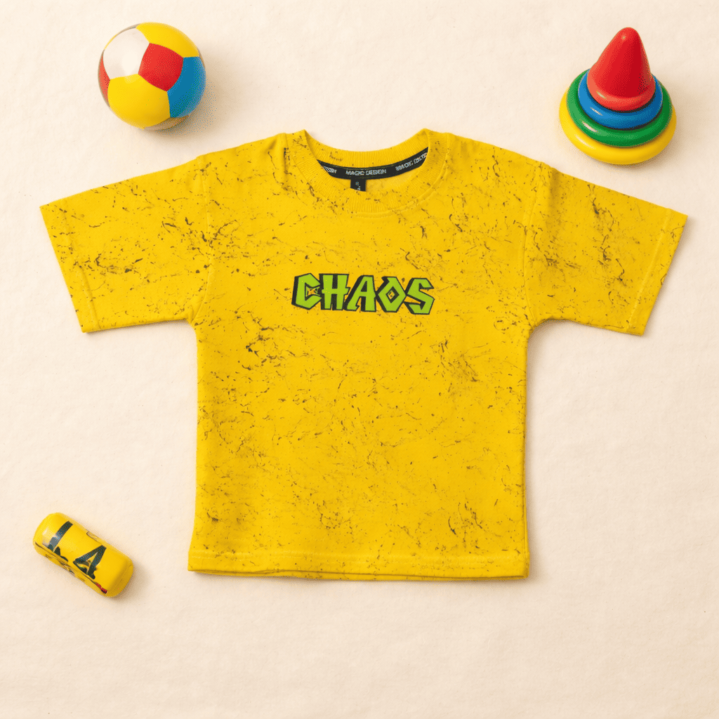 Yellow Chaos Vibe T Shirt - Image 2