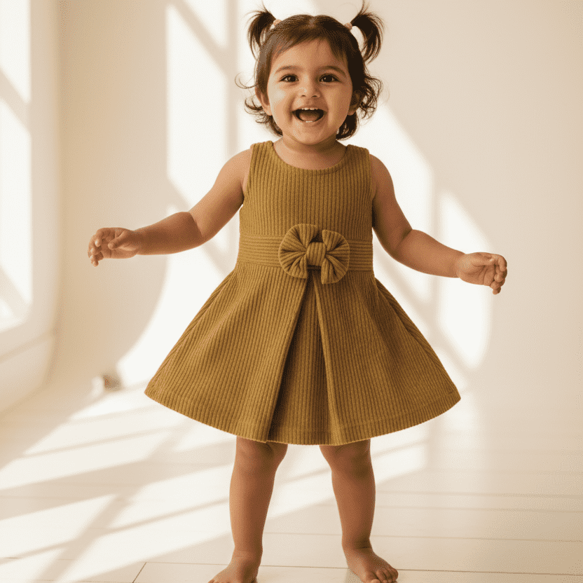 Autumn Mustard Casual Frock