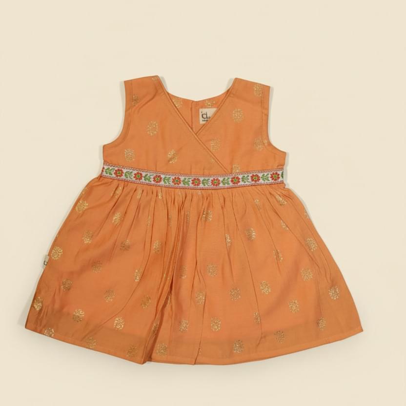 Festive Peach Casual Frock - Image 2