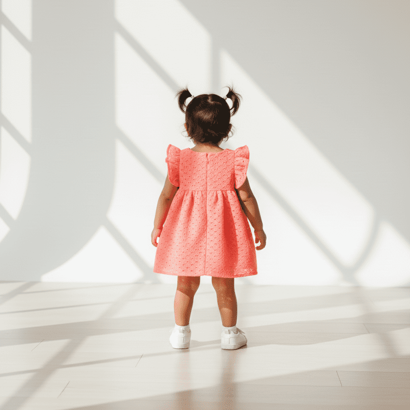 Coral Whirl Casual Frock - Image 2