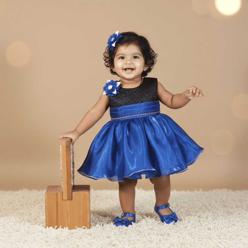 Blue Dazzle Party Frock