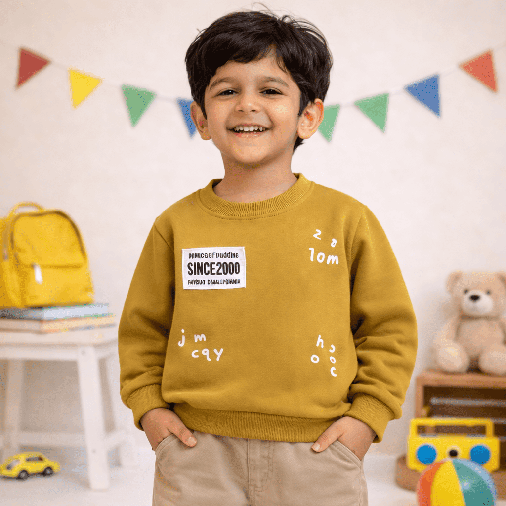 Kids Mustard Yellow Sweatshirt