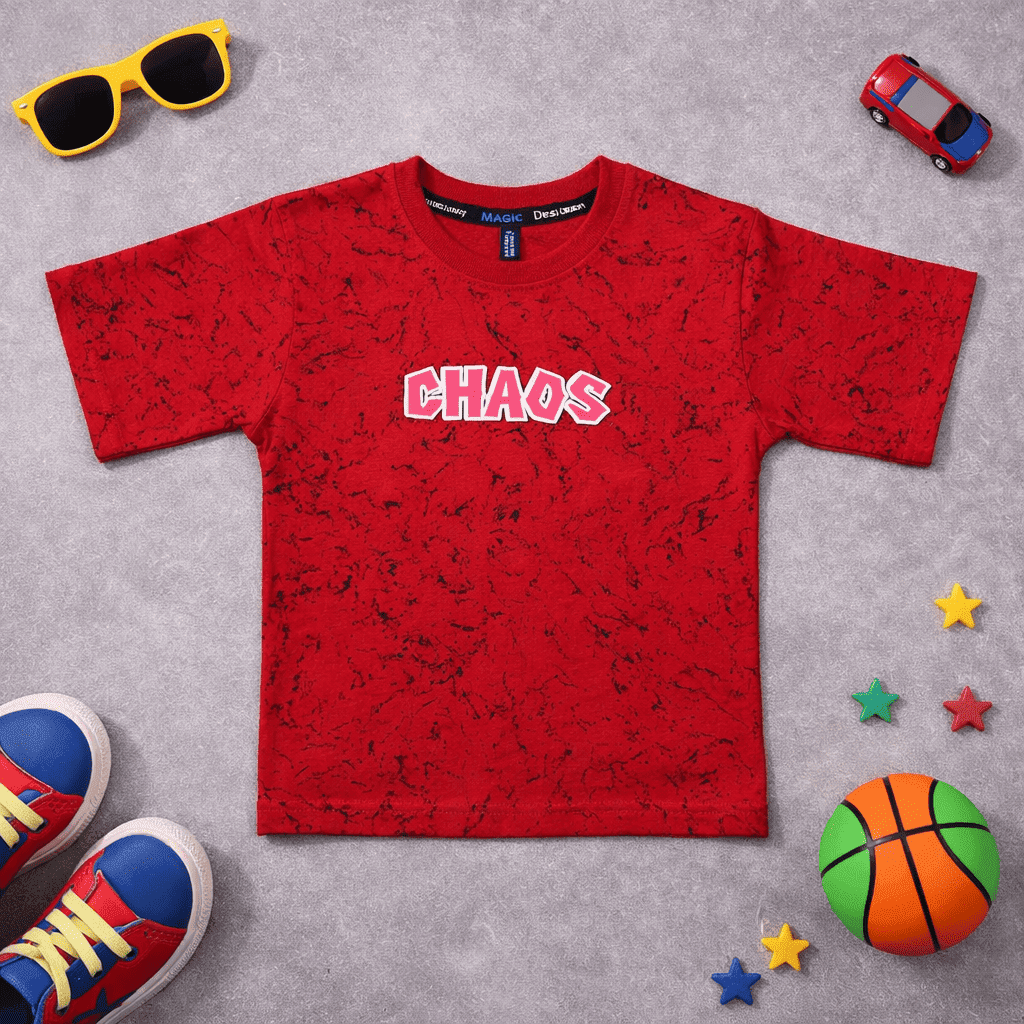 Red Chaos Vibe T shirt - Image 2