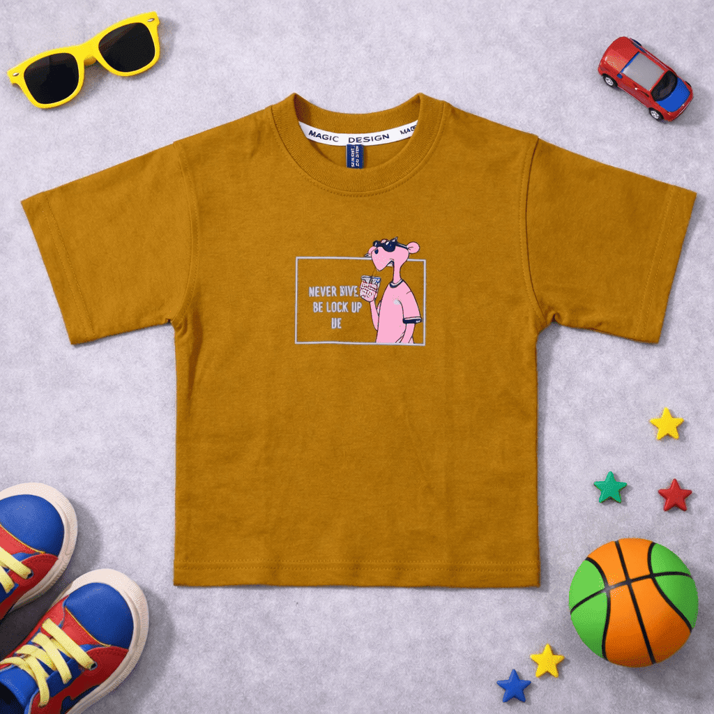 Mustard Urban Cartoon Tee - Image 2
