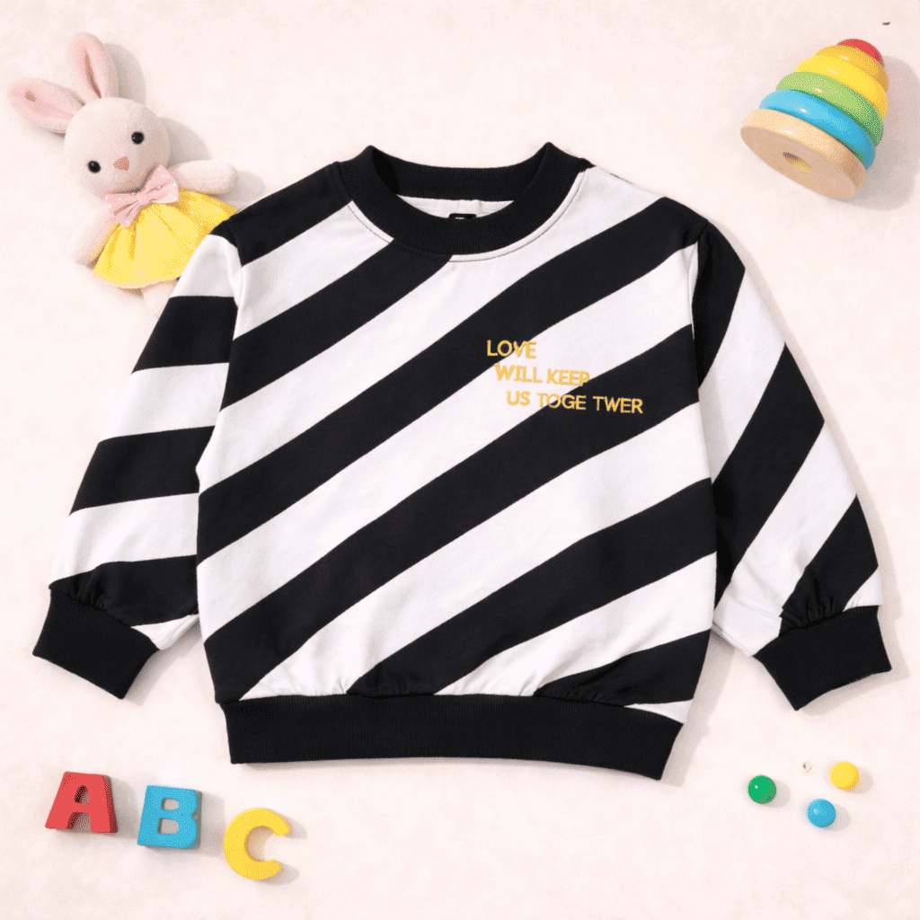 Stylish B&W Sweatshirt - Image 2