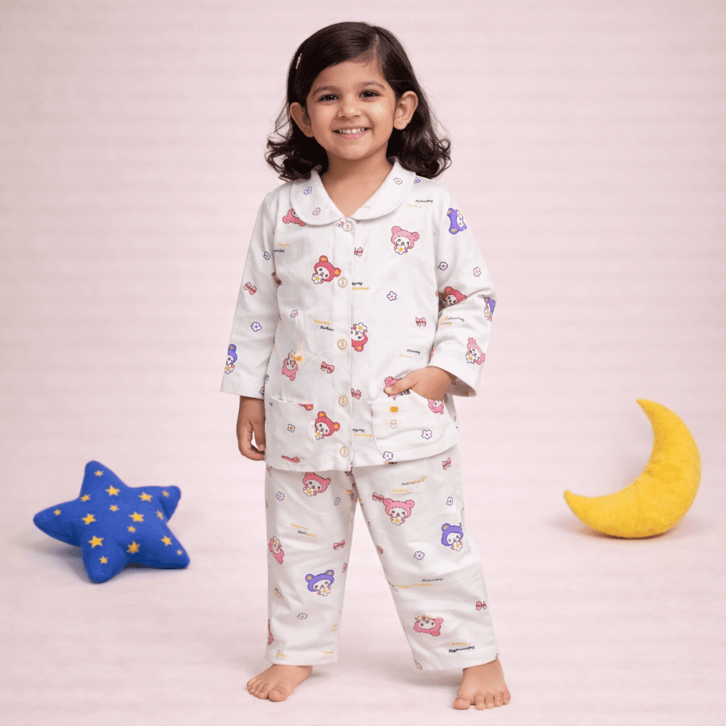 Off-White Cotton Nightwear Set