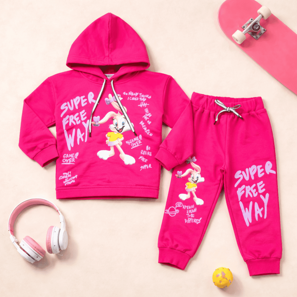 Pink Hoodie Co-Ord Set - Image 2