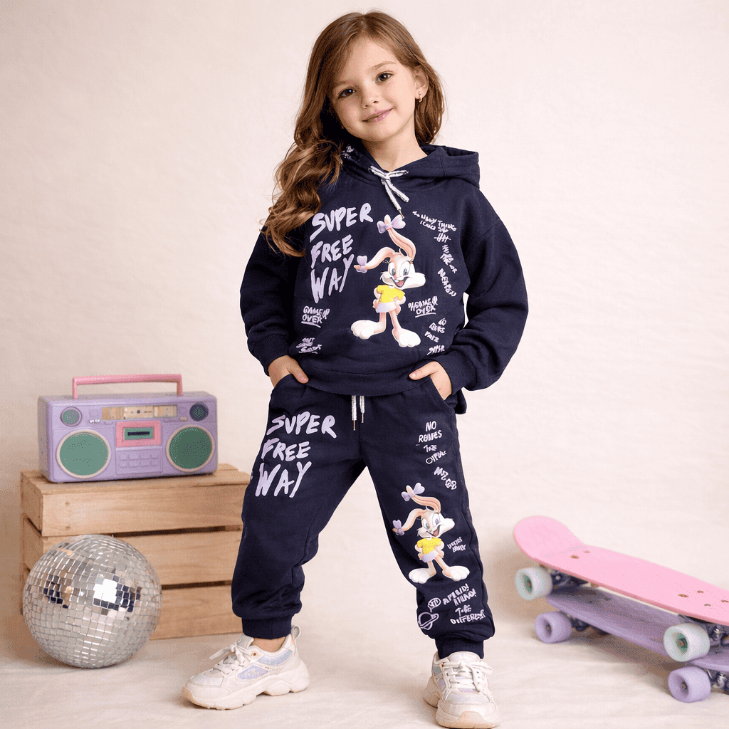 Navy Blue Hoodie Co-Ord Set