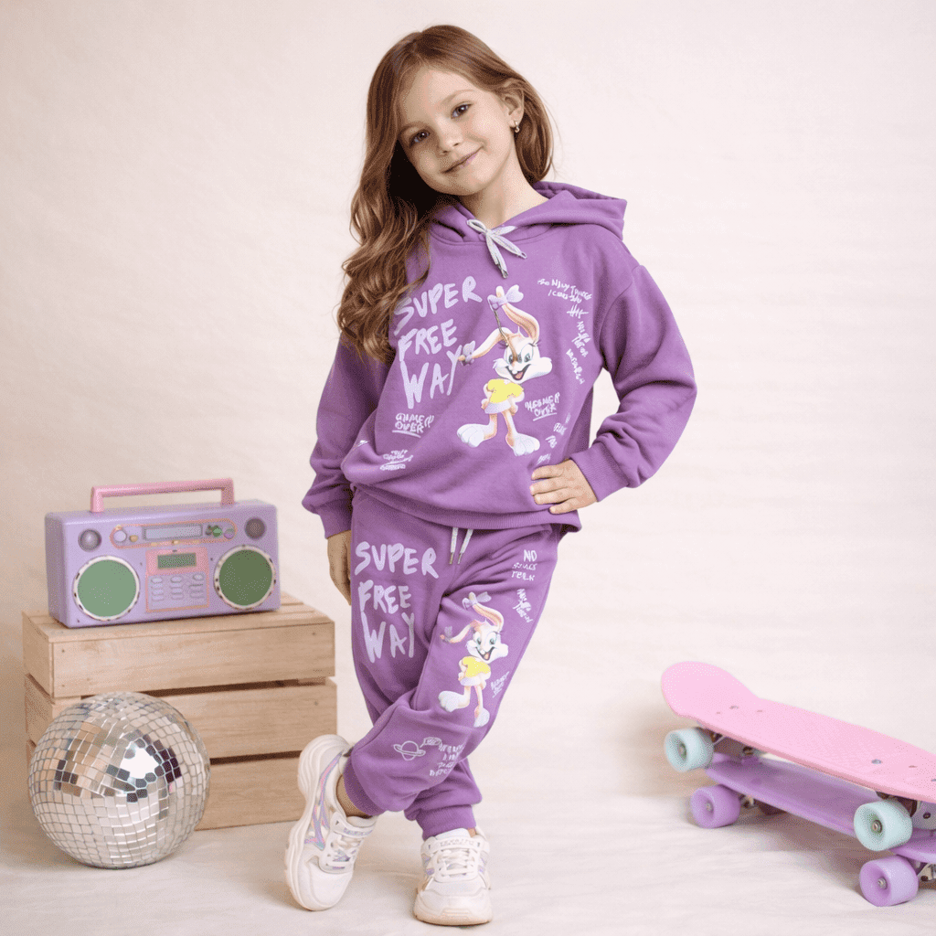 Purple Hoodie Co-Ord Set