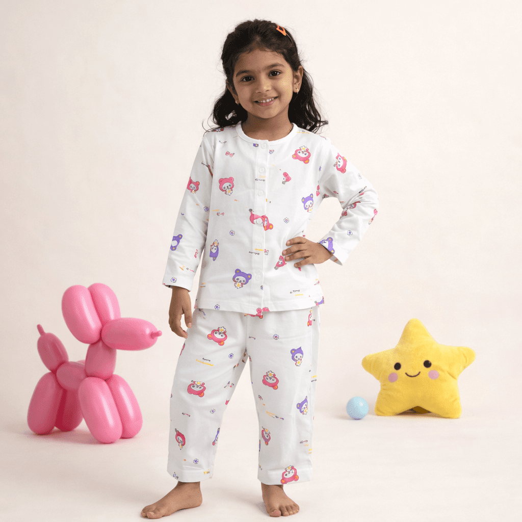 White Cotton Pajama Set