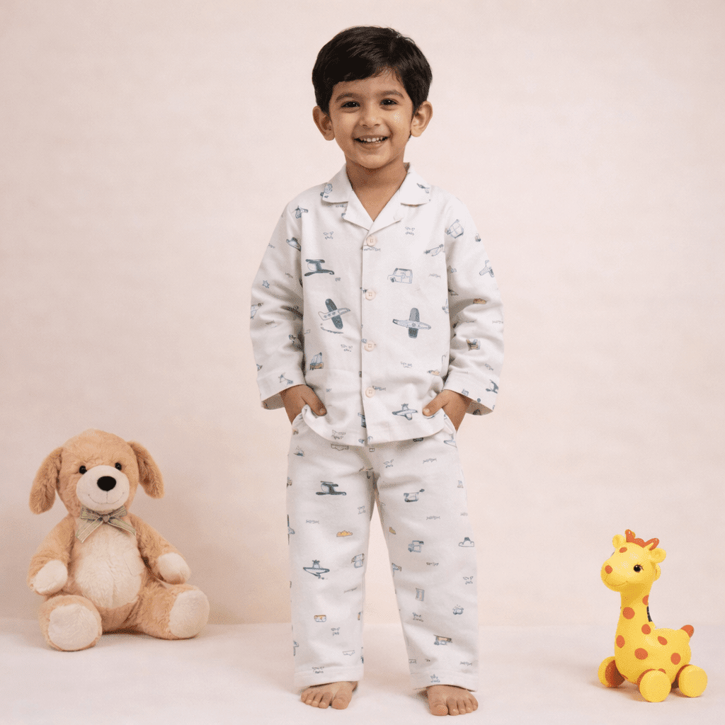 Cream Cotton Nightwear Set